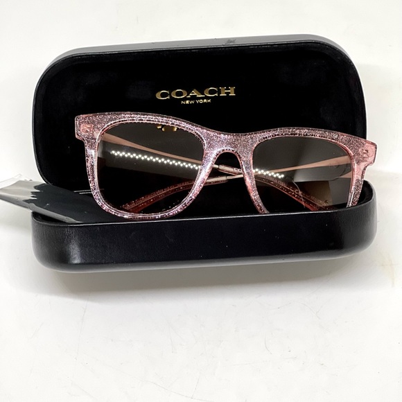 COACH💥NWOT~SOLD💥Transparent Pink Signature C Woman’s Sunglasses - Picture 5 of 14